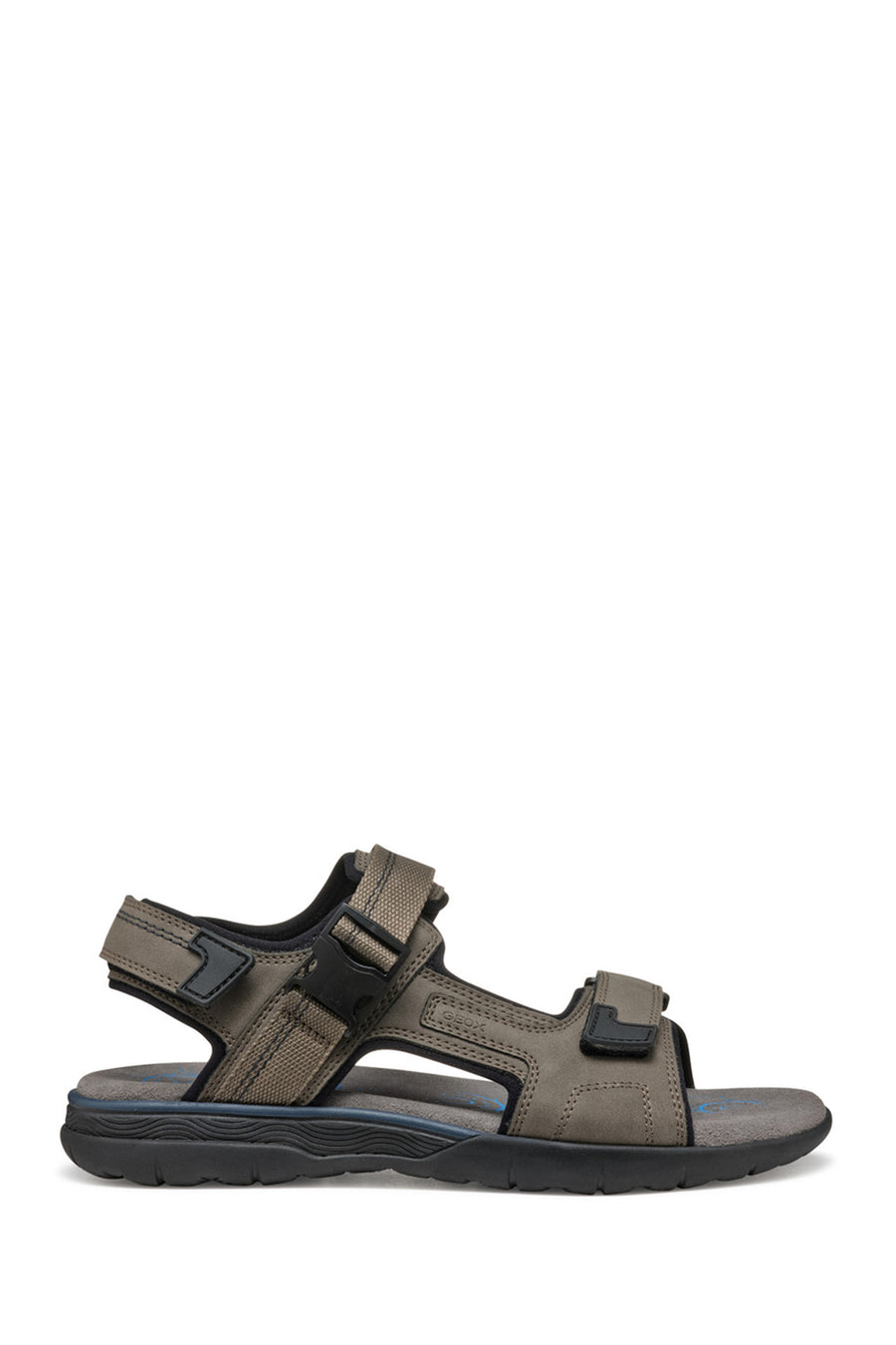 Geox Men's Gray U Spherica Ec5 B- Nbk Synt.Le Double Strap Fabric Sandals U55ELB000EKC1018 | Derimod