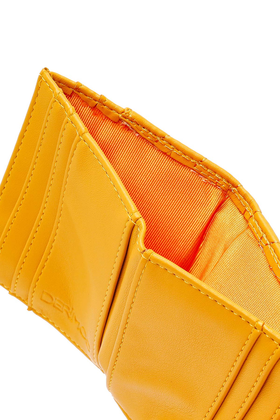 Woman Yellow Quilted Card Holder