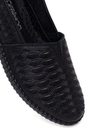 Woman Black Leather Comfort Loafer | Derimod