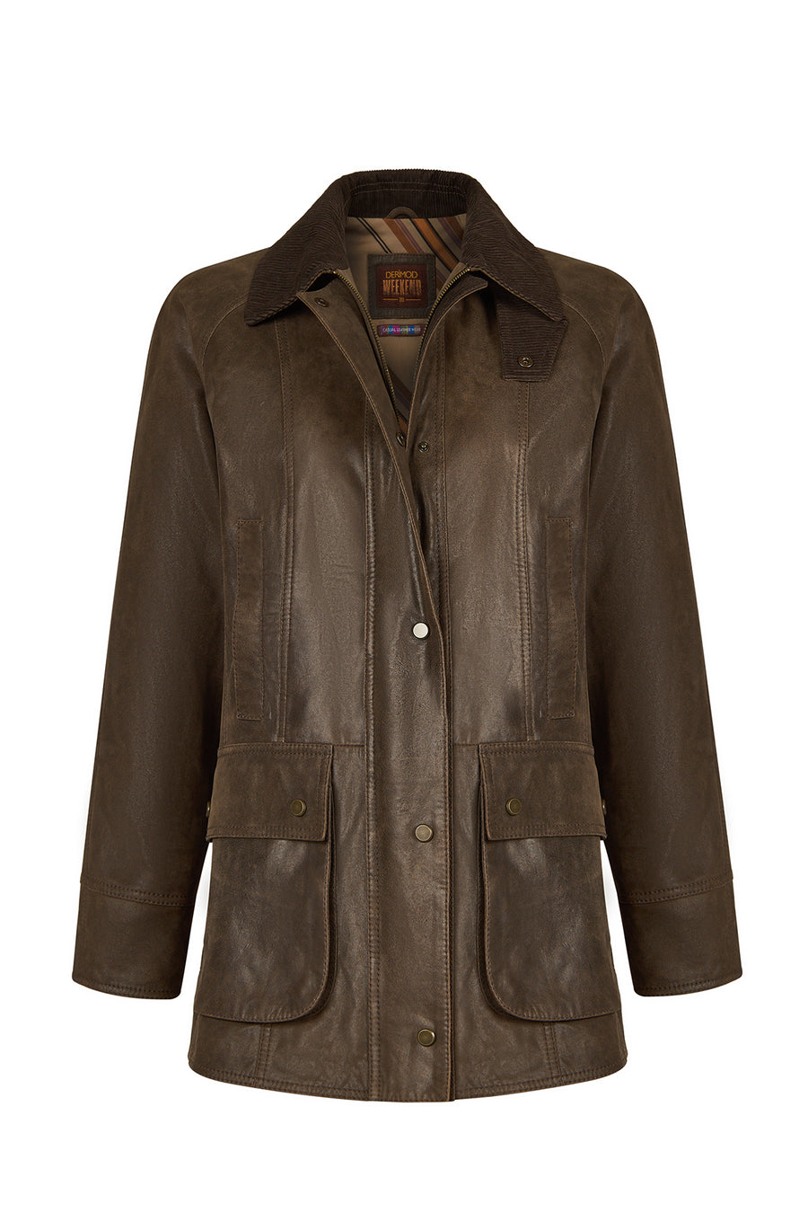 Gateaway Woman Brown Leather Coat