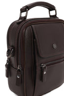 Male Brown Leather Handbag | Derimod