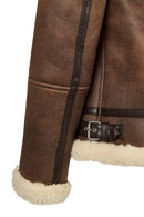 Iceland Woman Brown Fur Collar Teddy Coats | Derimod