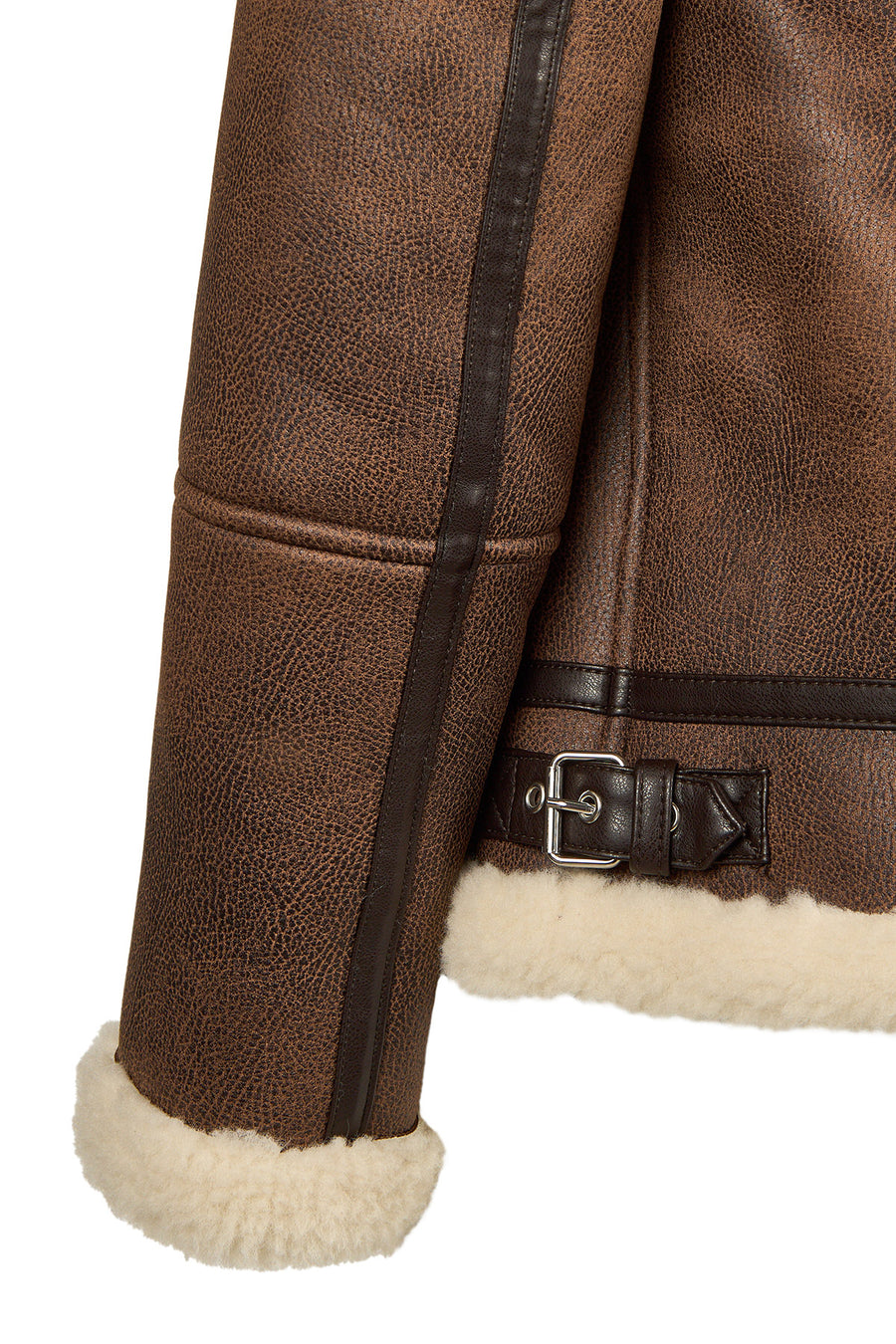 Iceland Woman Brown Fur Collar Teddy Coats