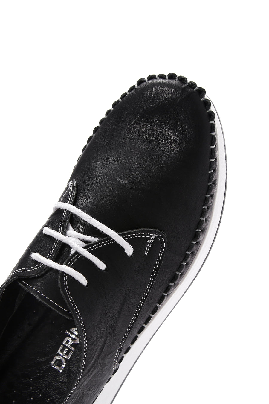 Women's Black Leather Comfort Shoes