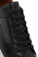 Men's Black Lace-up Leather Sneaker | Derimod