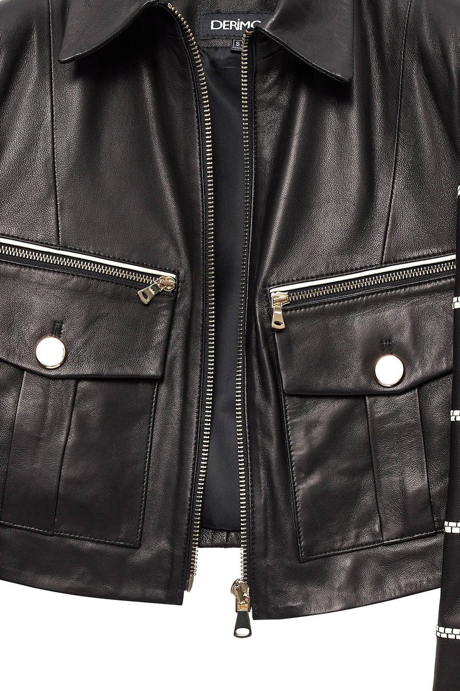 Capri Women's Black Short Leather Jacket