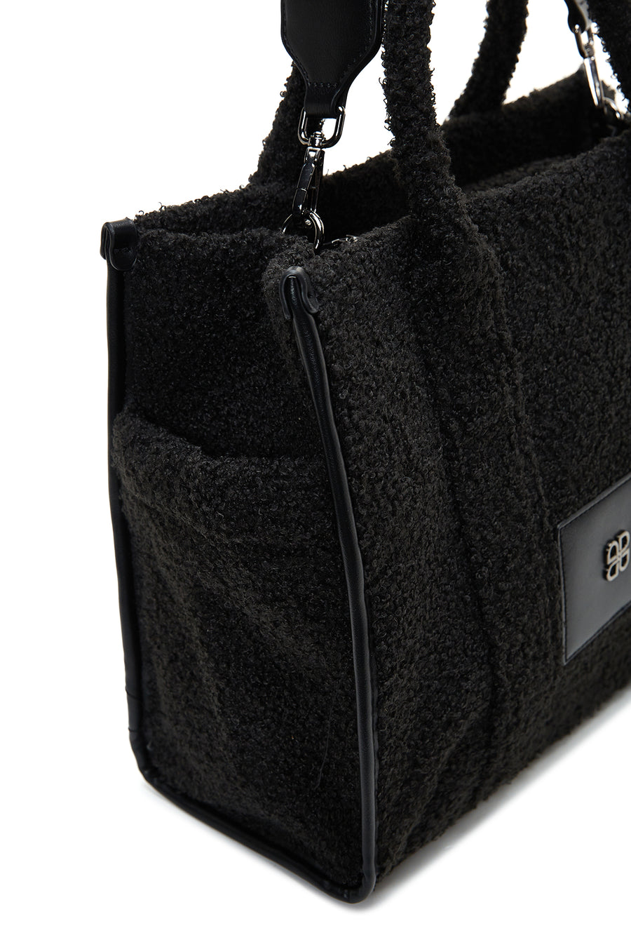Women's Black Plush Handbag
