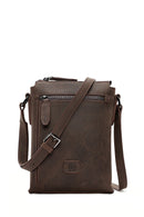 Men's Brown Leather Messenger Bag | Derimod