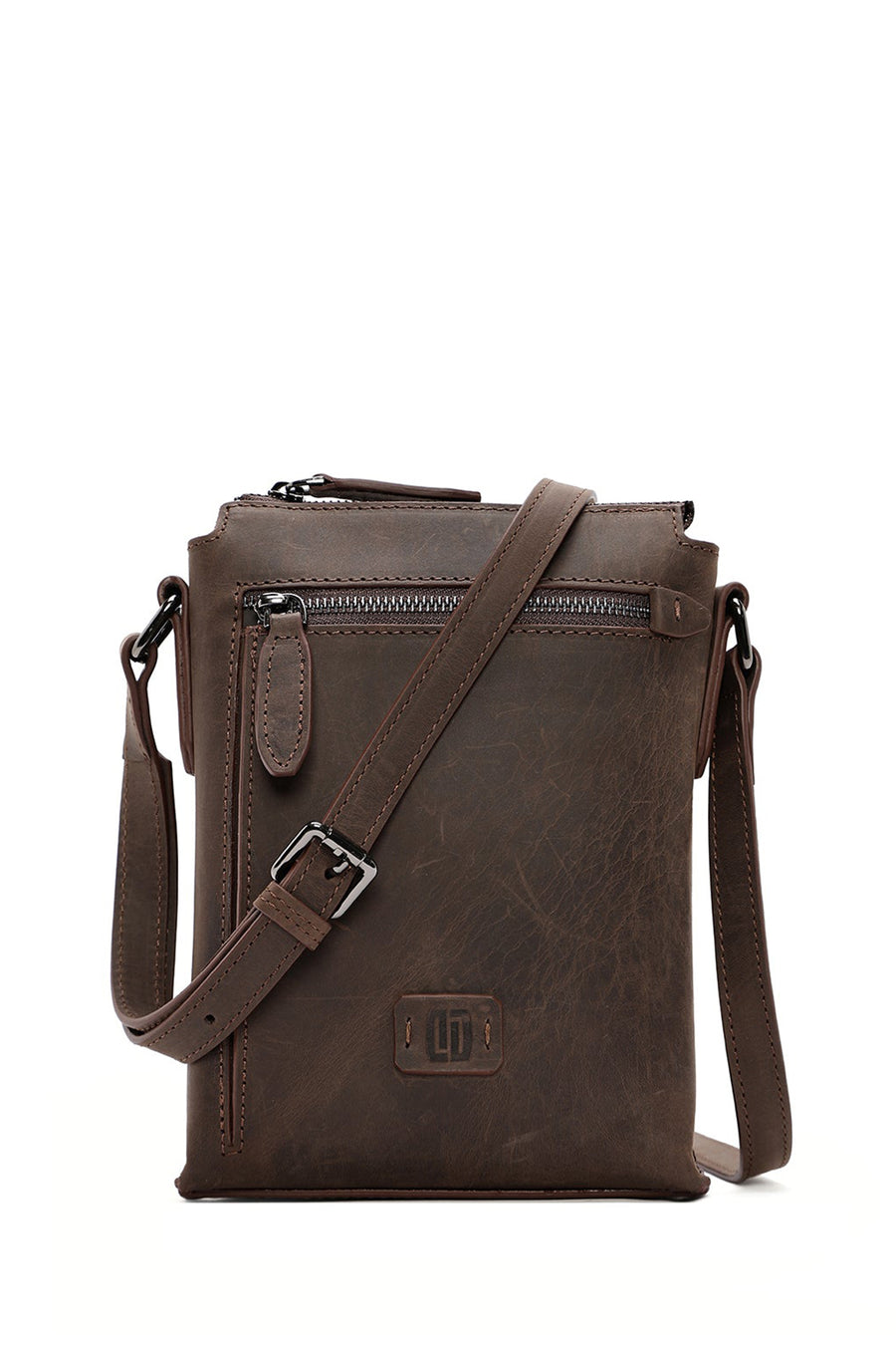 Men's Brown Leather Messenger Bag 24WBD3606CR | Derimod