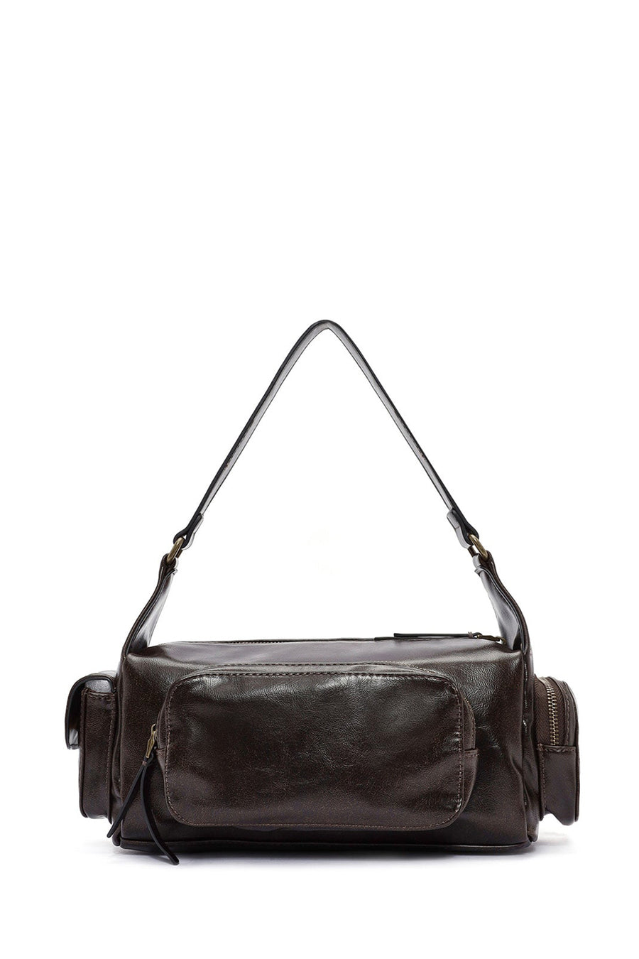 Women's Brown Long Strap Shoulder Bag