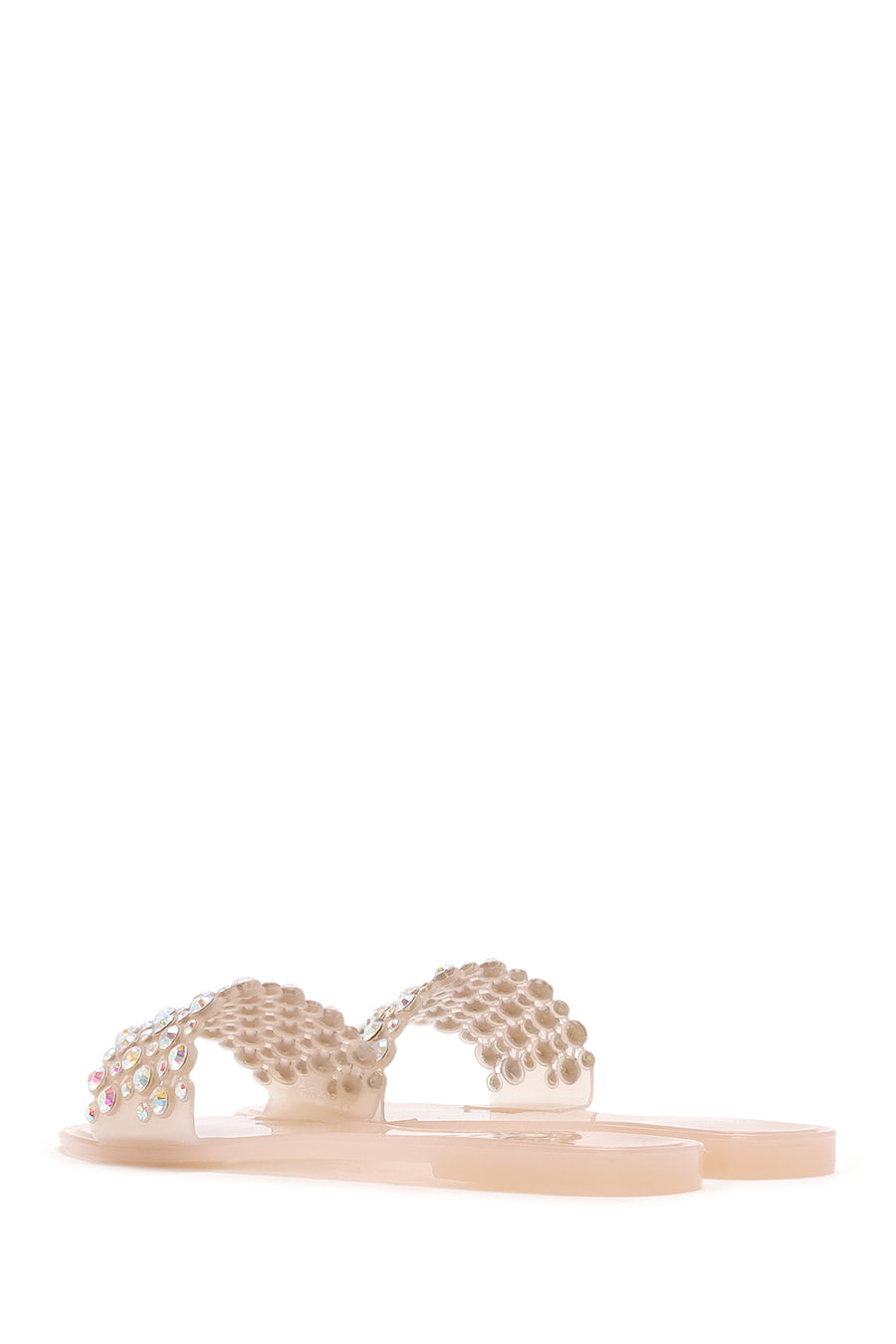 Women's Beige Stone Jelly Slippers