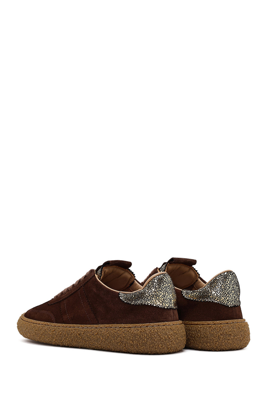 Women's Brown Suede Leather Sneaker