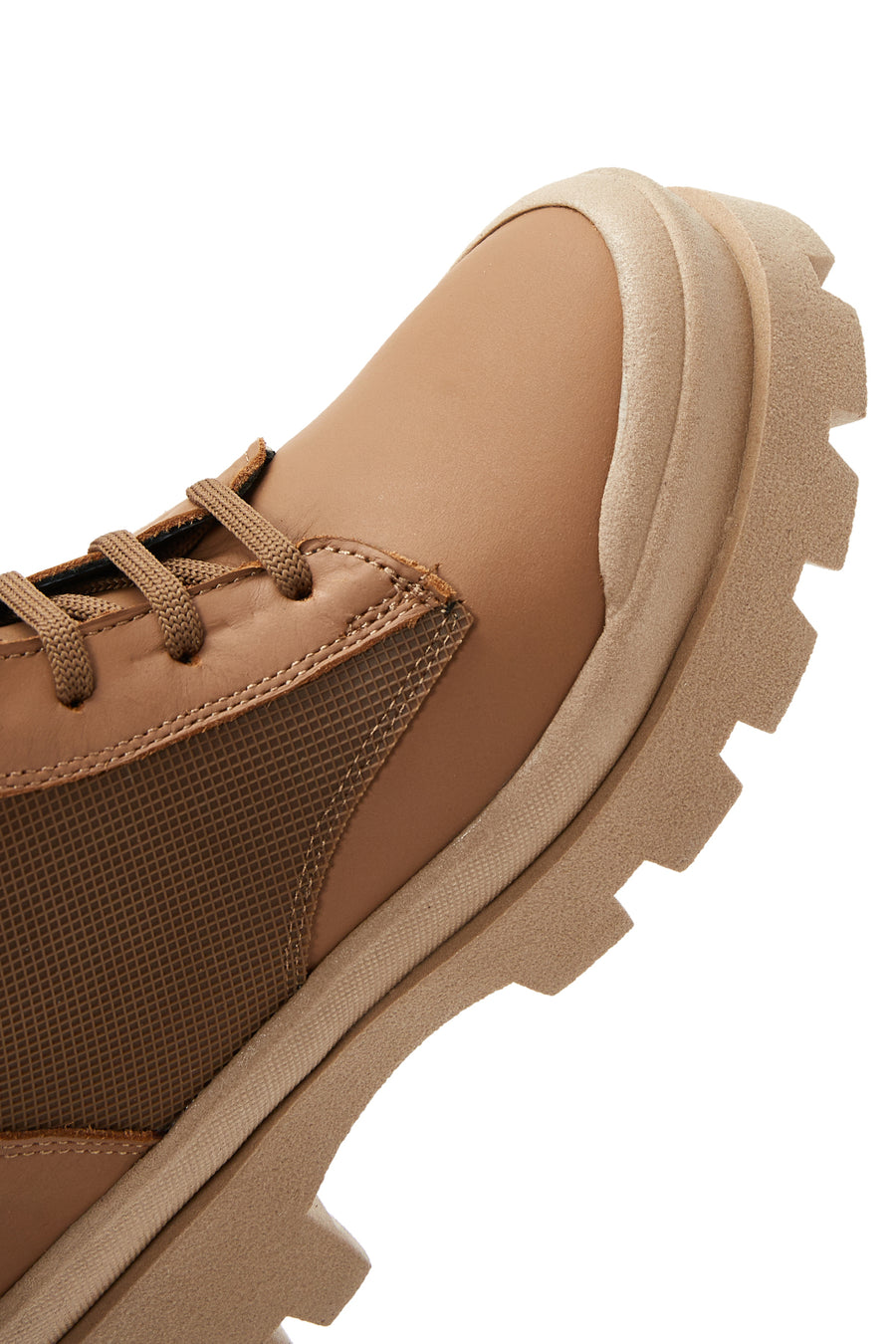 Women's Tan Zippered Leather Boots