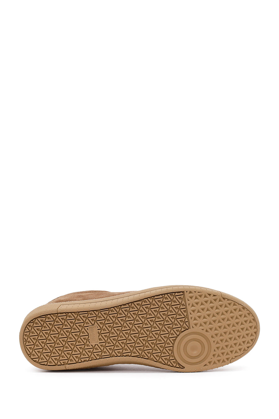 Erkek Bej Bağcıklı Süet Deri Sneaker