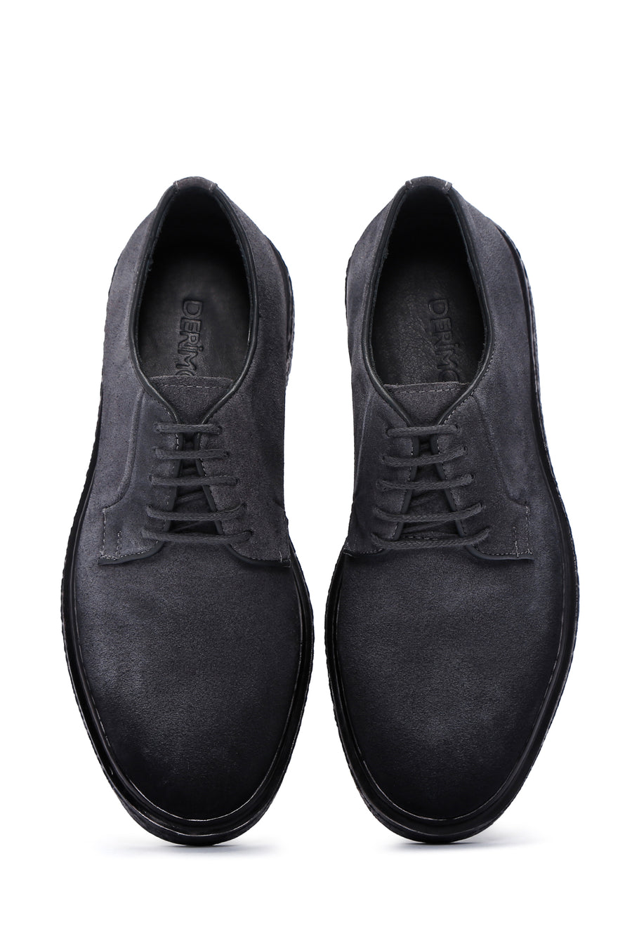 Men's Gray Suede Leather Casual Shoes