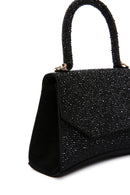 Women's Black Long Chain Strap Stone Cross Bag | Derimod