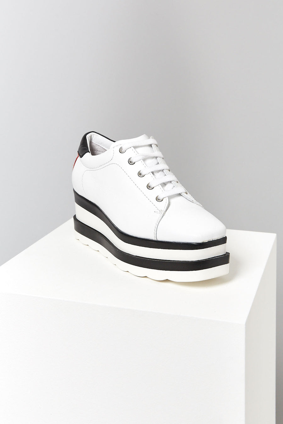 High-Sole Women's Leather Sports Shoes