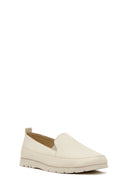 Kadın Krem Deri Comfort Loafer | Derimod