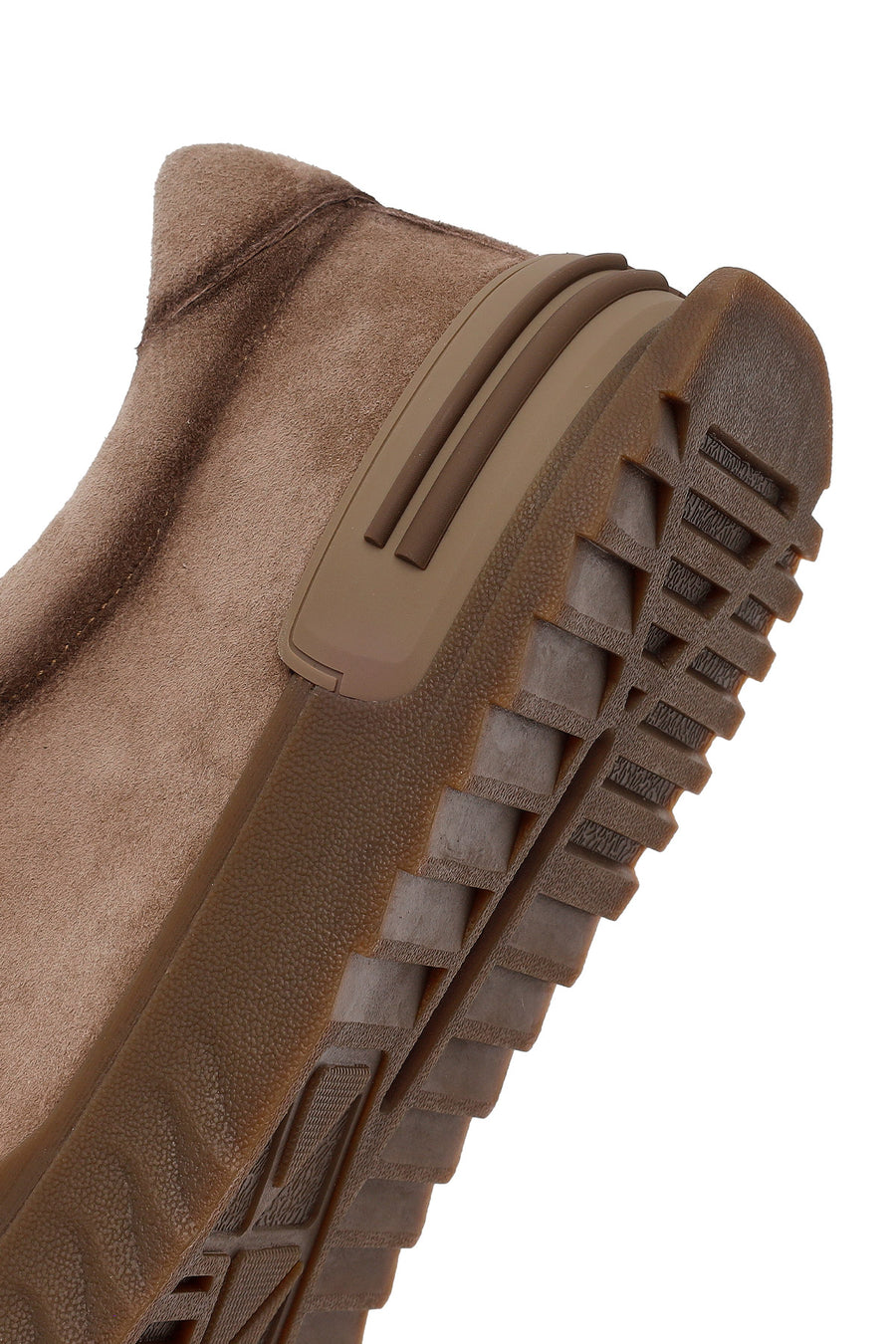 Erkek Vizon Bağcıklı Süet Deri Casual Sneaker