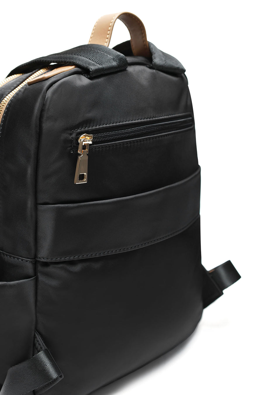 Woman Black Fabric Backpack