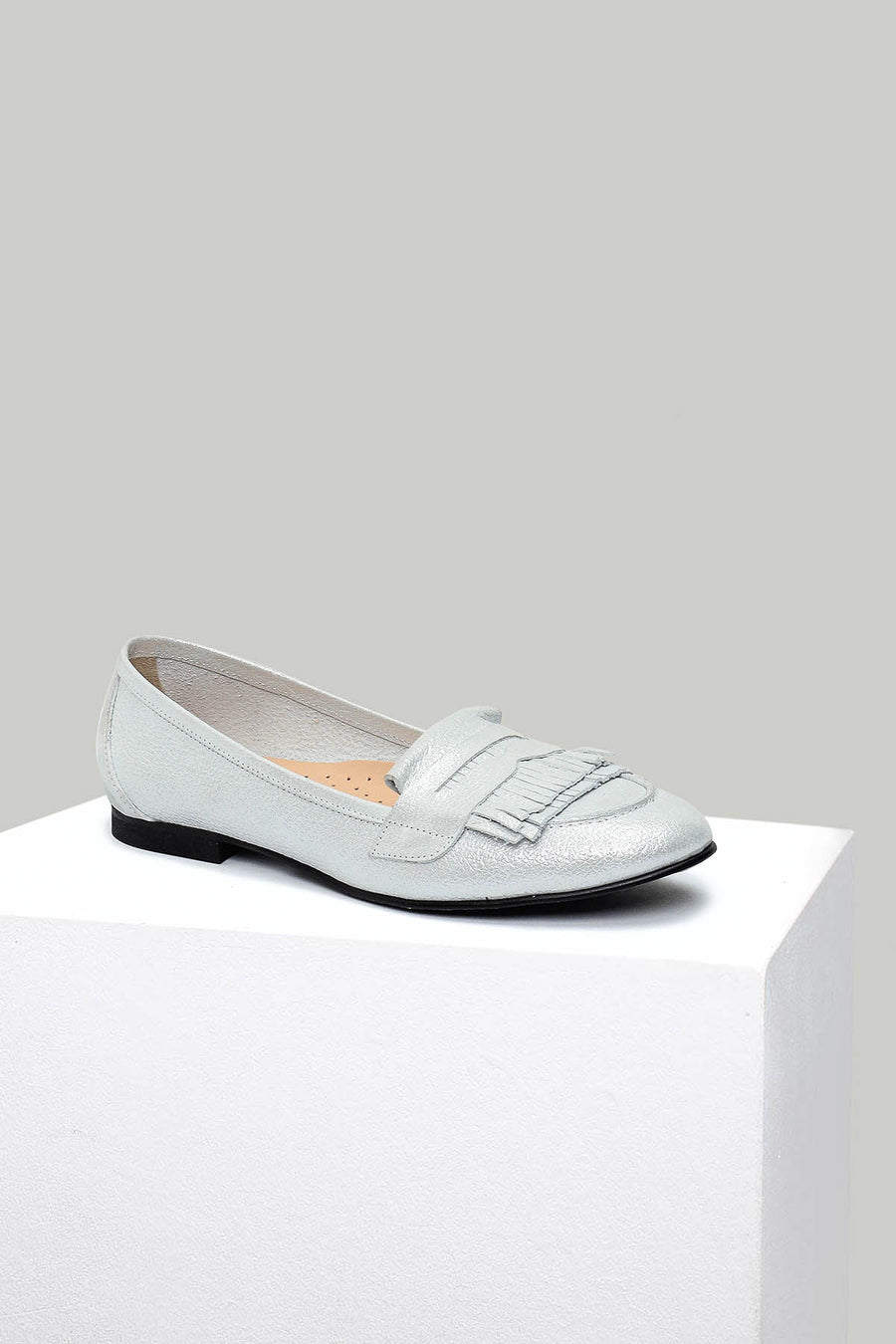 Gray Women's Leather Loafer 18SFD280932 | Derimod