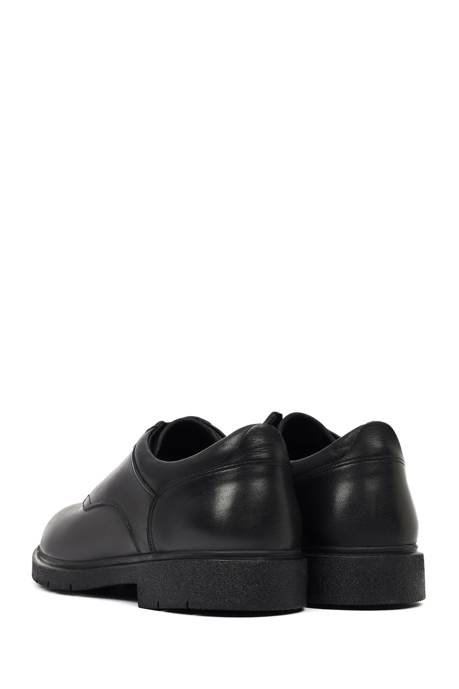 Men's Black Lace-up Leather Casual Shoes