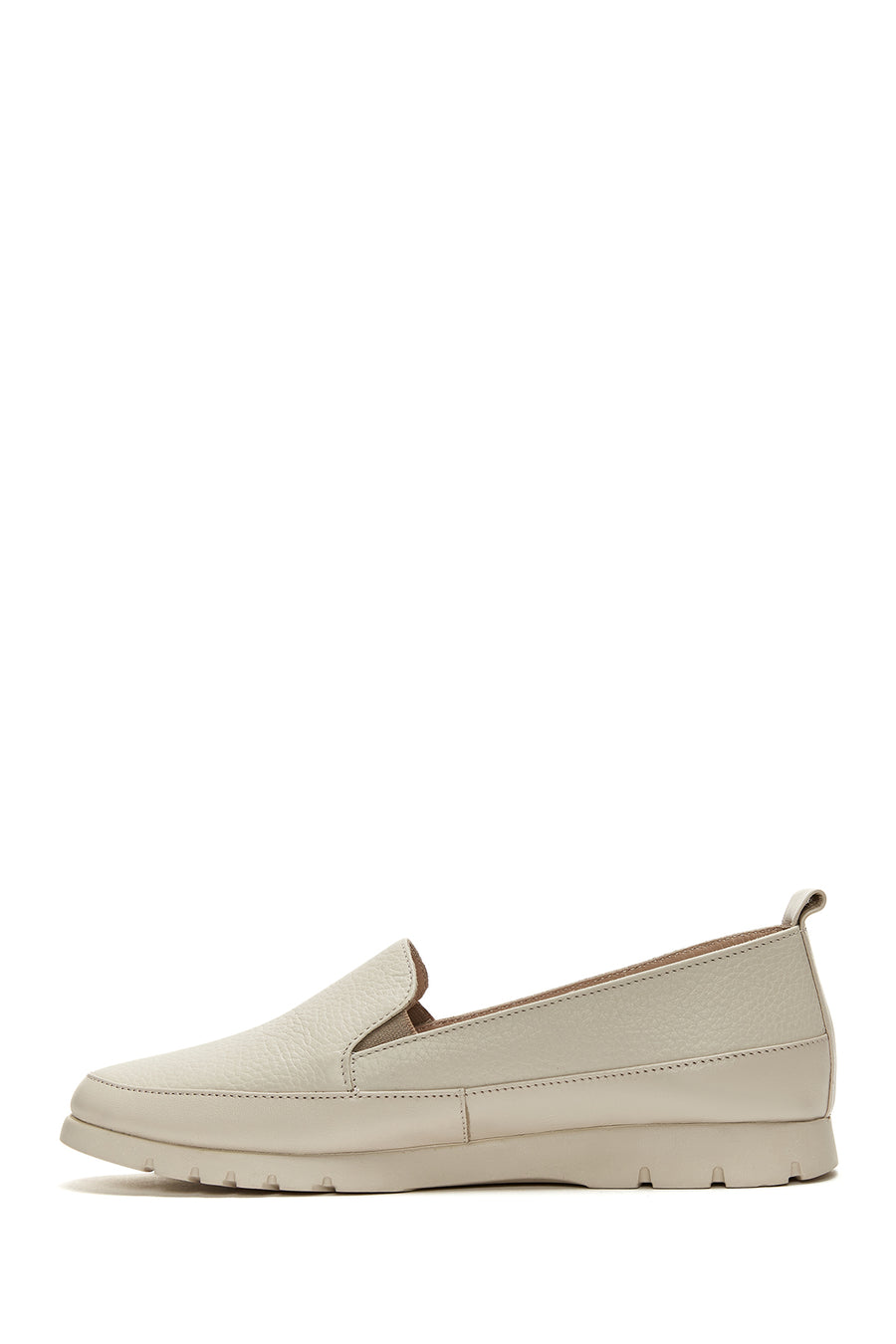 Kadın Bej Deri Comfort Loafer