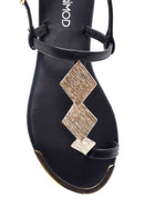 Women's Black Flip Flops Sandals | Derimod