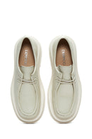 Kadın Bej Deri Maskülen Loafer | Derimod