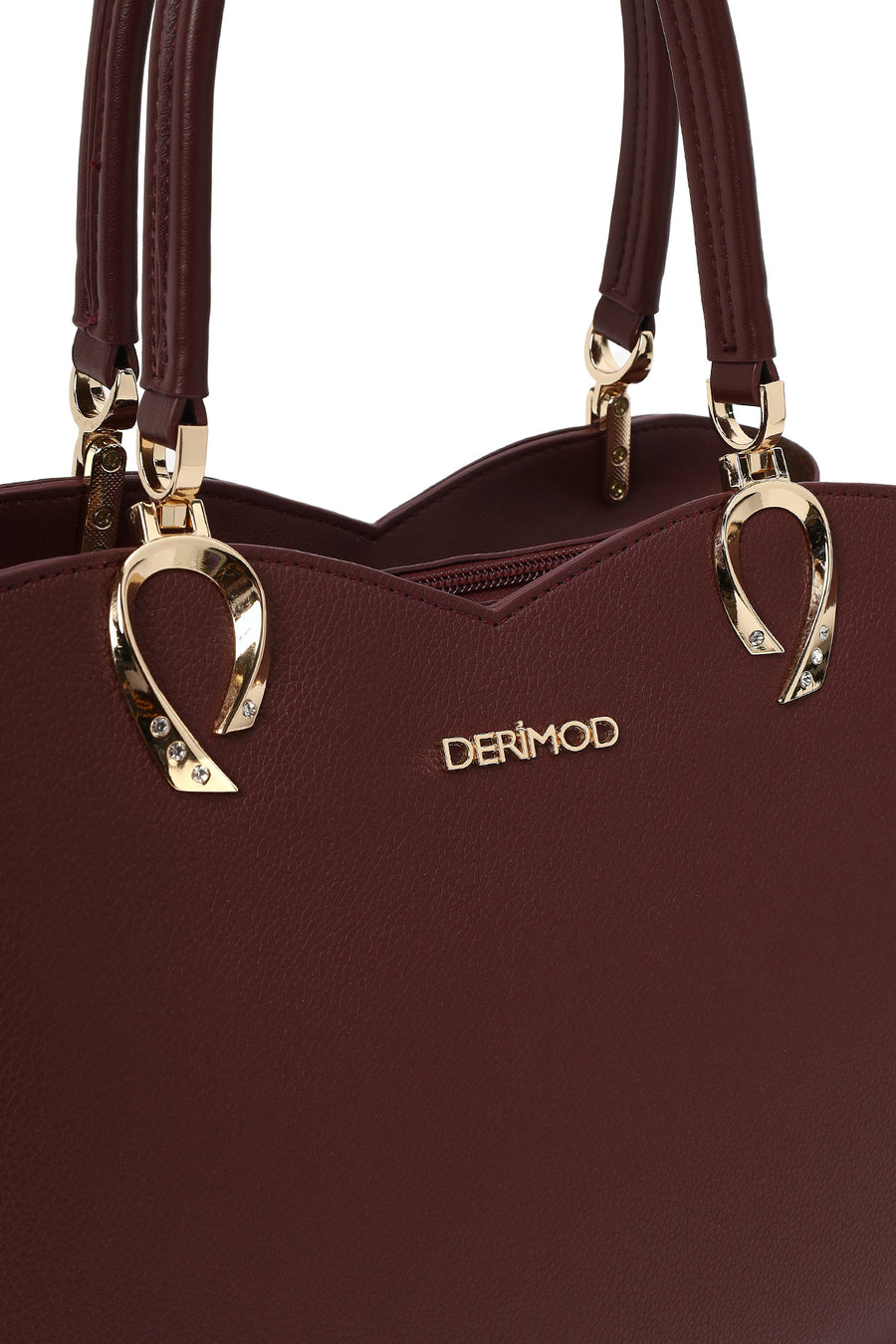 Woman Burgundy Long-Strap Shoulder Bag