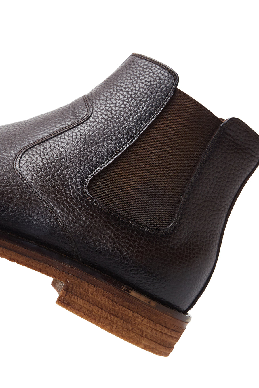 Male Brown Leather Casual Chelsea Boots