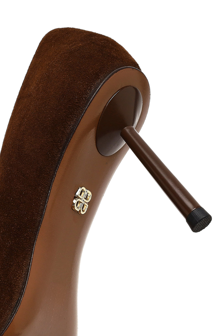 Women's Brown Thin Heeled Suede Leather Stiletto