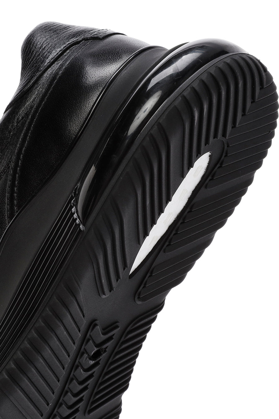 Men's Black Lace-Up Leather Casual Sneaker