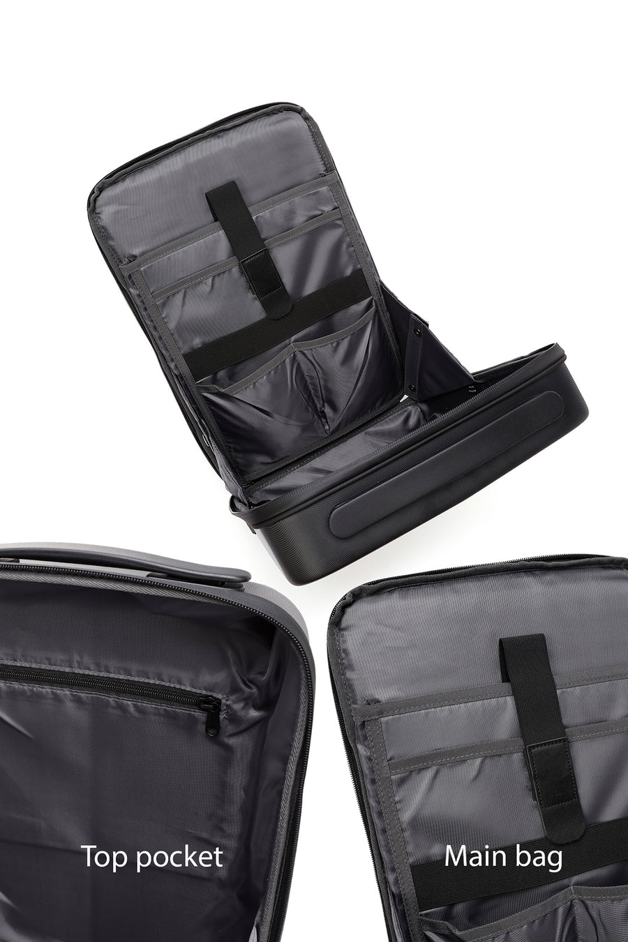 D-Pack Unisex Black Technological Backpack