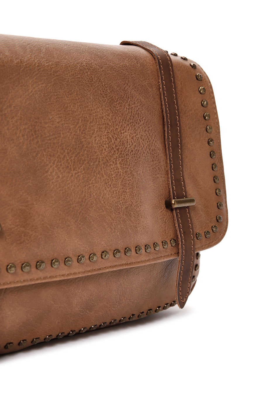 Women's Tan Long Strap Crossbody Bag