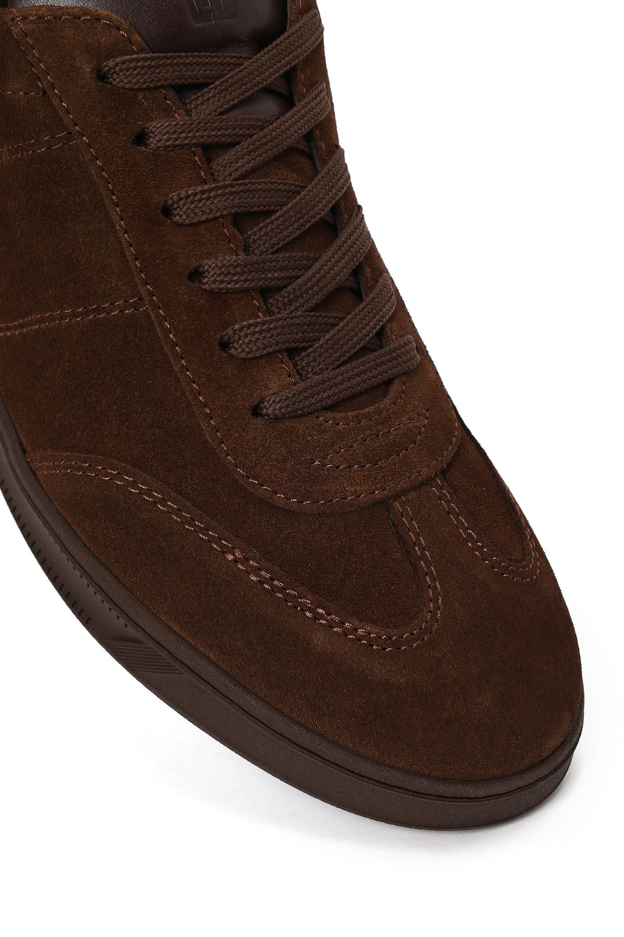 Erkek Kahverengi Bağcıklı Süet Deri Sneaker