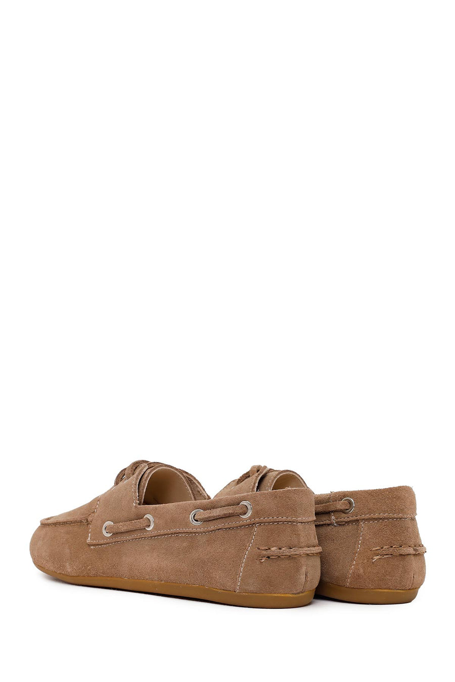Woman Mink Lace-Up Suede Shoes