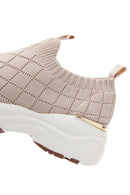 Derimod Zero Women's Beige Patterned Thick Soled Sneakers | Derimod