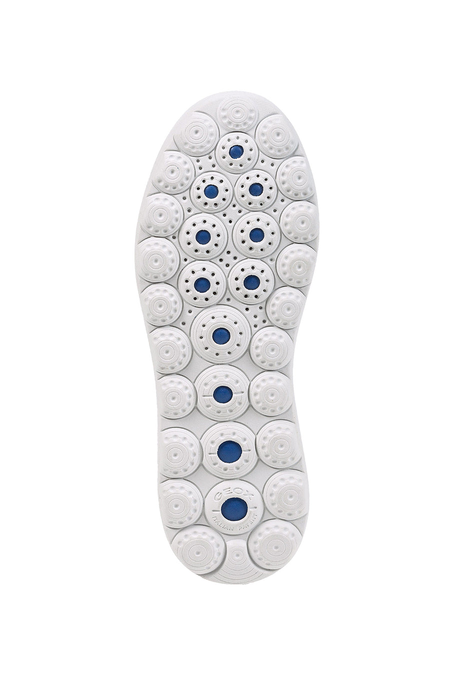 Geox Women's White Leather Spherica Ec4.1 Thick Soled Sneaker
