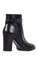 Women's Belt Detailed Leather Boots | Derimod