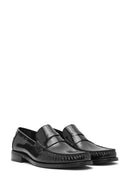 Men's Black Leather Classic Loafer | Derimod