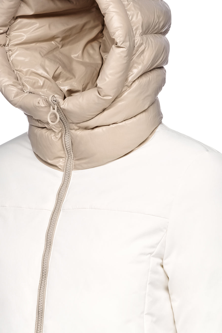 Geox Women's White Spherica Hooded Coat