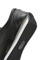 Men's Black Lace-Up Leather Casual Sneaker | Derimod