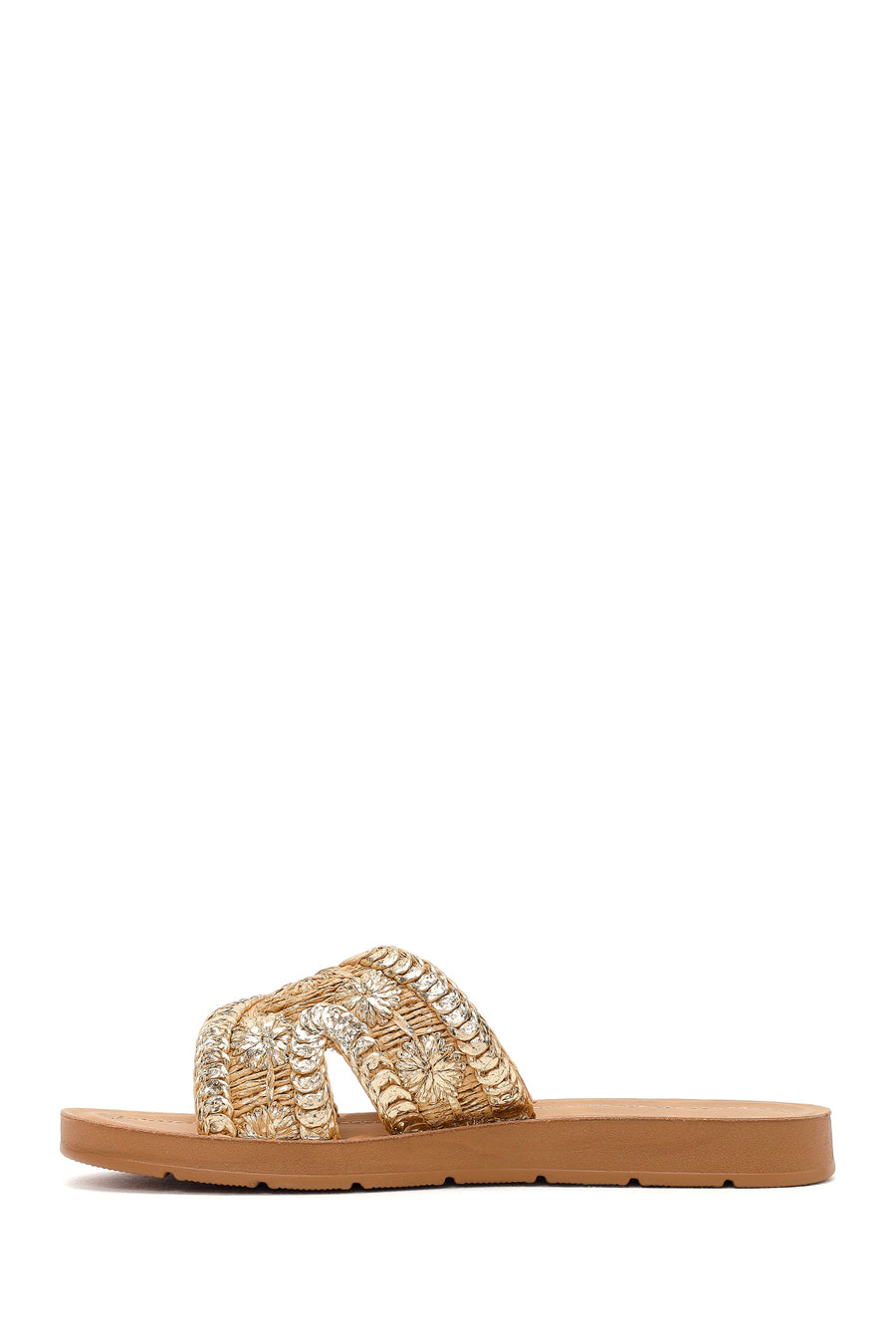 Woman Gold Braided Slippers