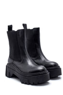 Women's Leather High Sole Chelsea Boots | Derimod