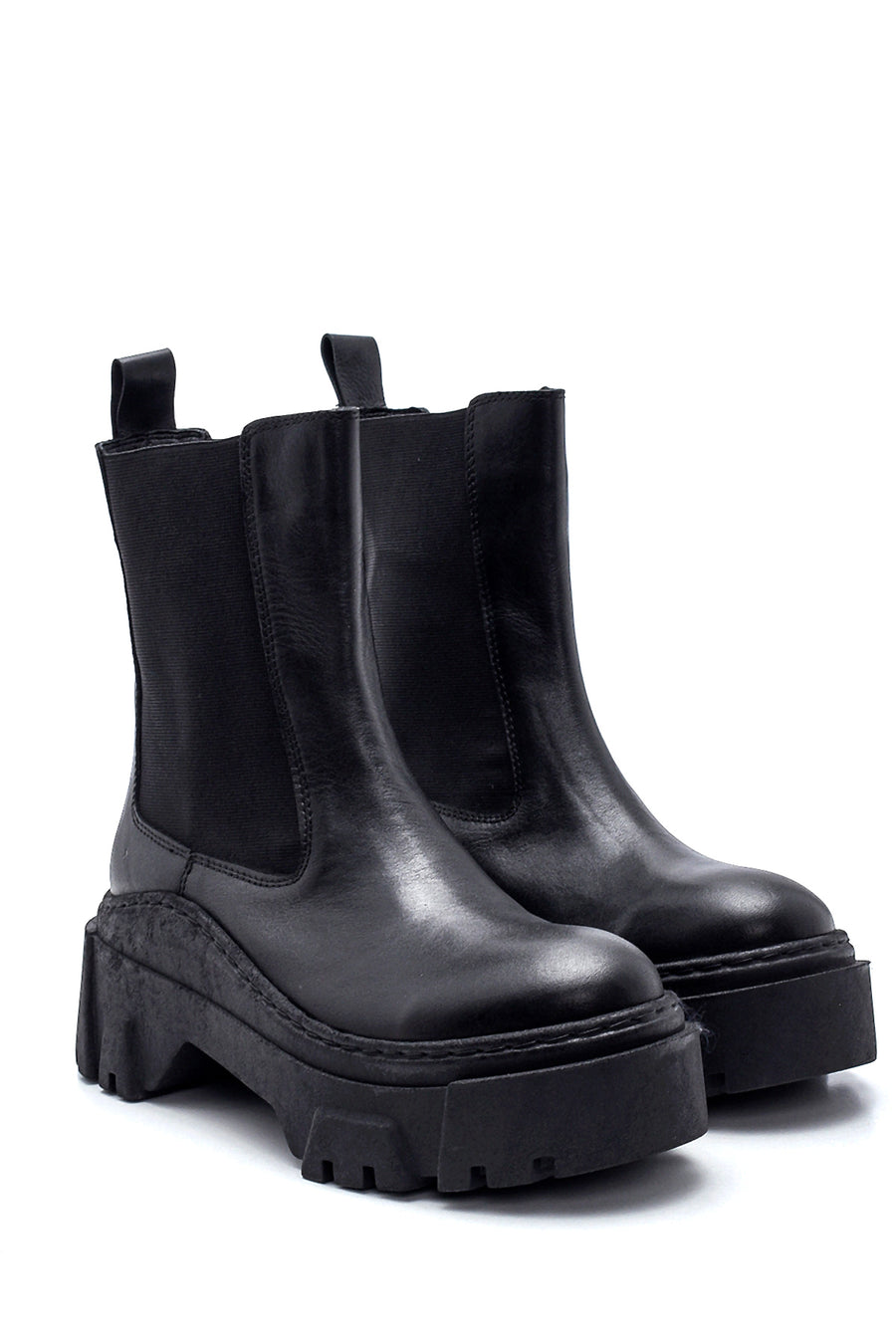 Women's Leather High Sole Chelsea Boots