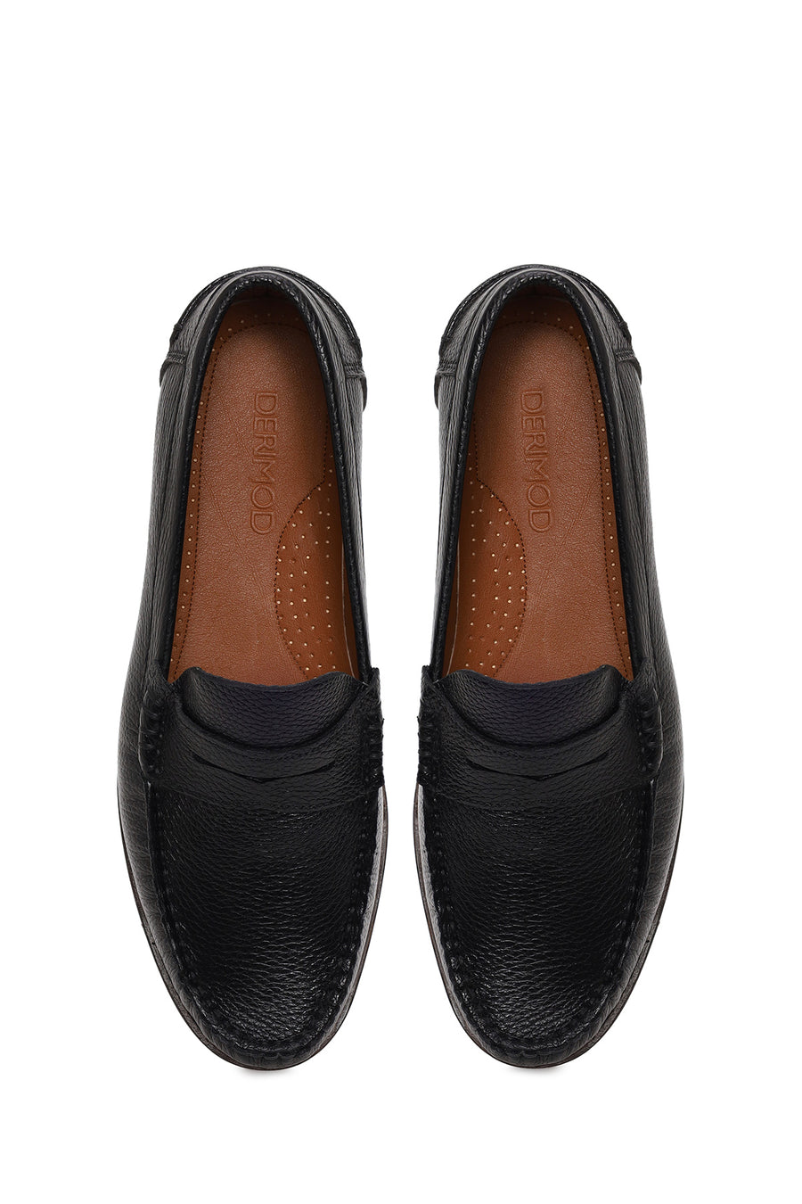 Erkek Siyah Deri Casual Loafer