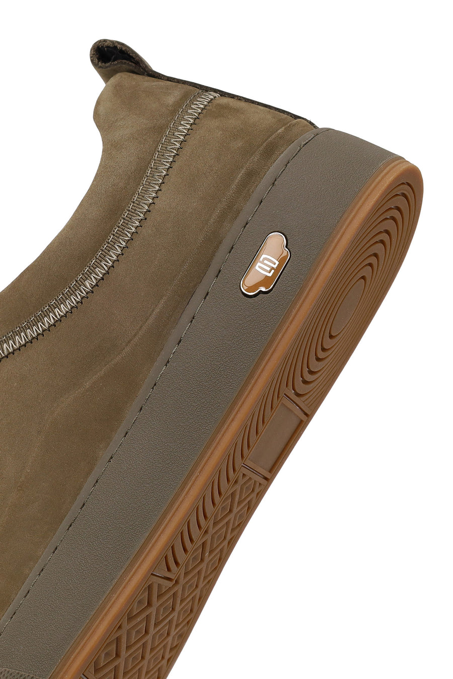 Erkek Haki Bağcıklı Nubuk Deri Sneaker