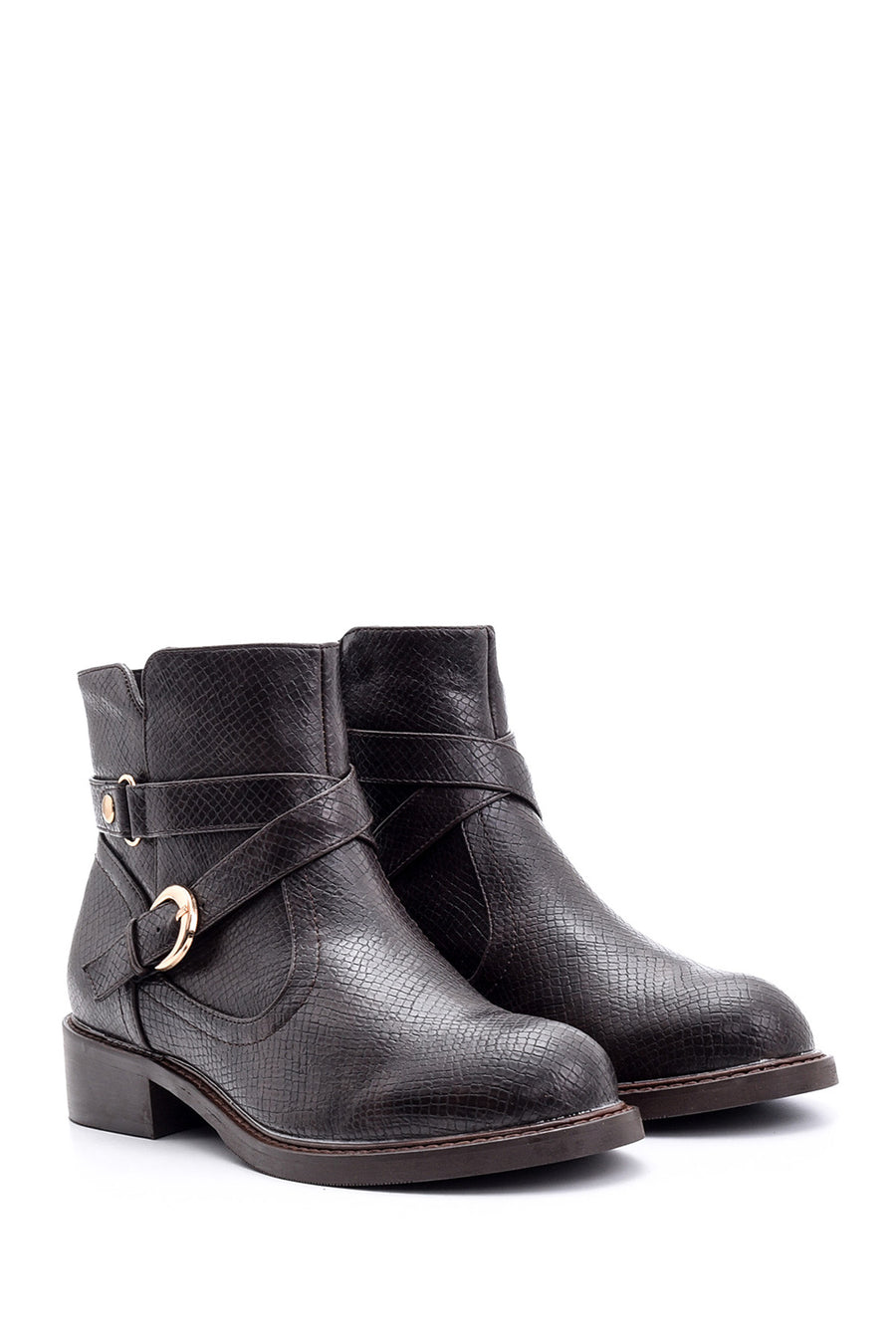 Women's Buckle Detailed Boots