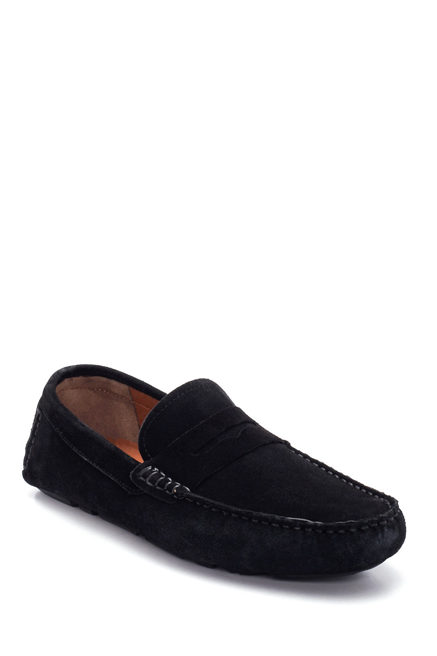 Erkek Siyah Süet Deri Loafer